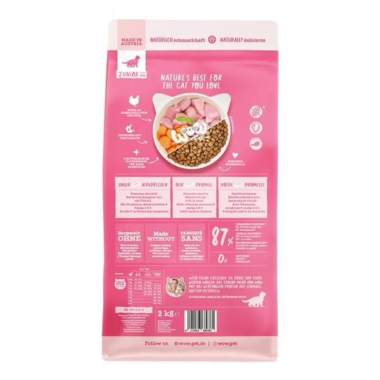 WOW Cat Granule Drůbeží Kitten/Junior 325g