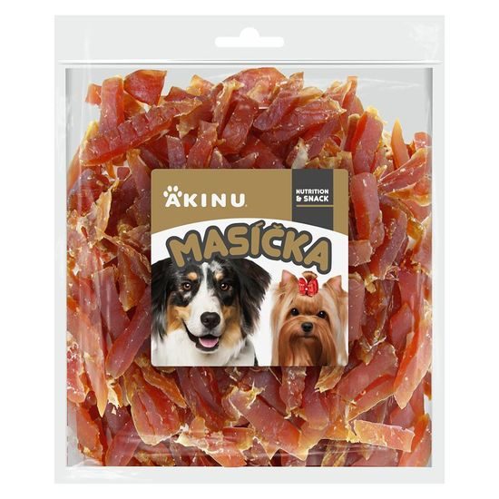 Akinu MASÍČKA Kuřecí proužky pamlsek pro psy 300 g