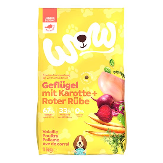 WOW Granule Drůbeží Junior 1kg Minis