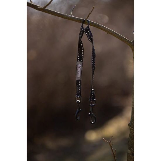 Aminela rozdvojka Sport&City pro 2 psy 20mm/30cm černá