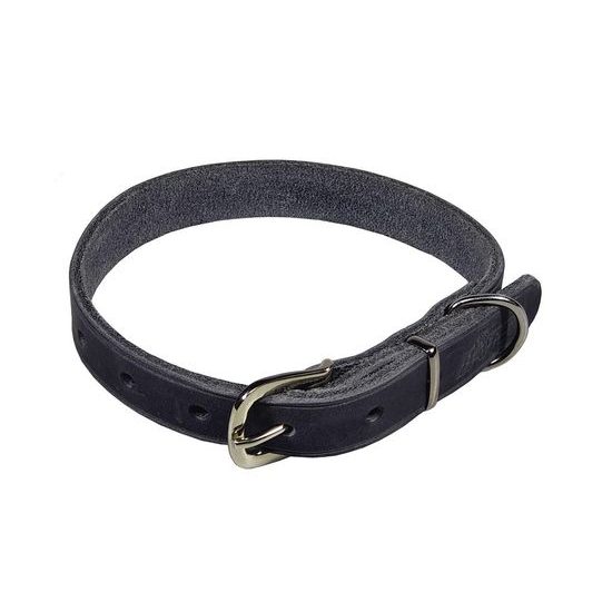 BAFPET Obojek z mastné kůže ZUBR šedá