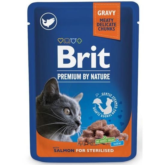 Brit premium Cat kapsička Salmon for Sterilised 100 g