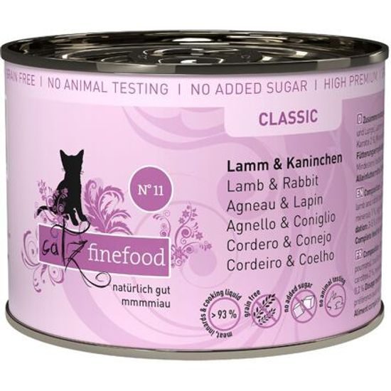 Catz finefood Konzerva CF No.11 s jehněčím a králičím masem 200g