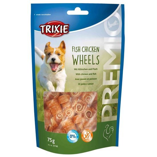 Trixie Premio FISH CHICKEN WHEELS měkká kolečka kuře s rybou 75 g