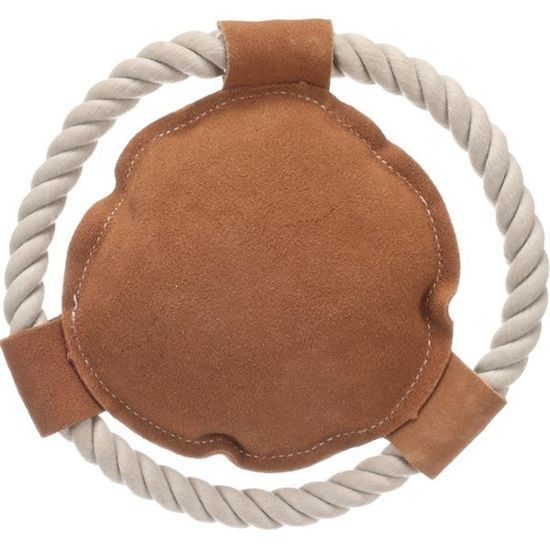 Flamingo Hračka kůže+provaz Swa Buoy 18cm