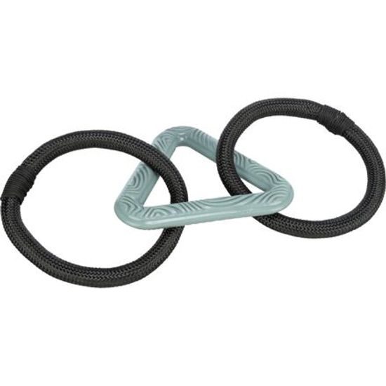 Trixie CityStyle přetahovadlo trojúhelník s kruhy 44cm TPR/lano