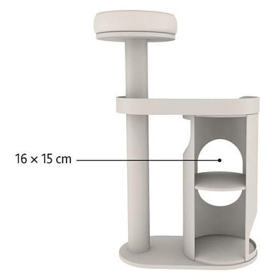 Trixie Škrabadlo FALCO s válcem a odpočívadlem 117cm sv,šedé/hnědé