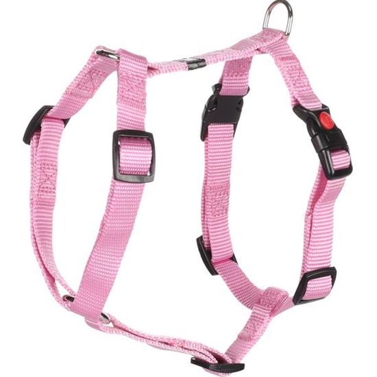 Flamingo Postroj nylon Ziggi růžový S 1,5x35-50cm