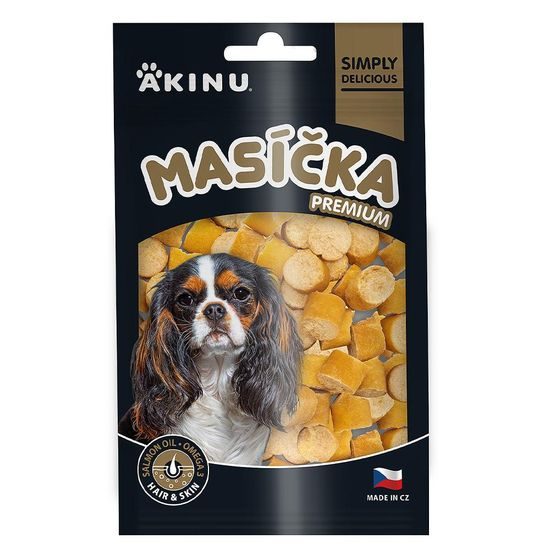 Akinu MASÍČKA PREMIUM Hair & Skin pamlsek pro psy 75 g