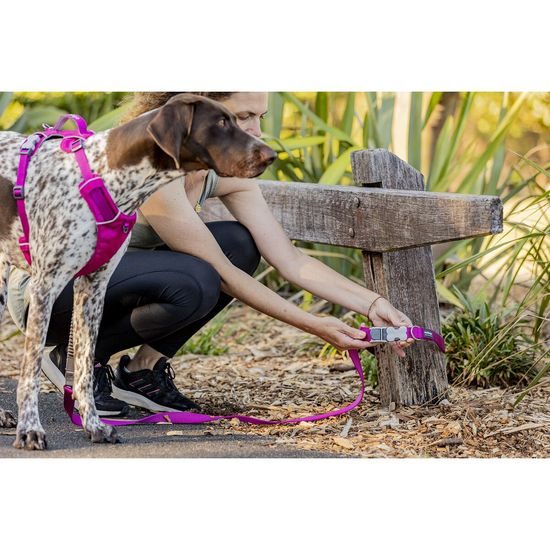 Red Dingo vodítko SuperLead Running Hi-Vis Peach 20 mm x 2,25 m