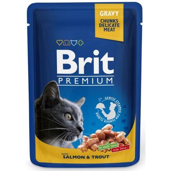 Brit Premium Cat kapsička -Gravy Salmon & Trout 100 g