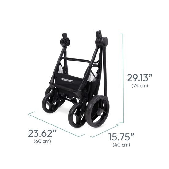 Wonderfold Pet Kočárek P3 pro psy 2v1 do 22,7 kg (kočárek+přepravní taška) jet black