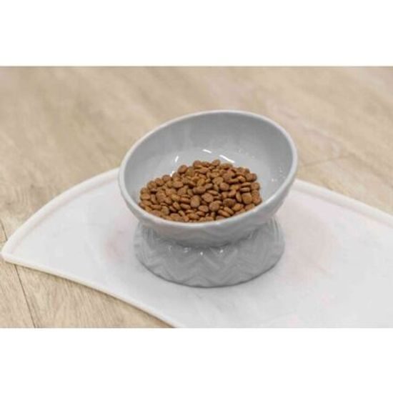 Trixie Keramická miska vyvýšená ergonomický tvar 0,35 l/17cm šedá