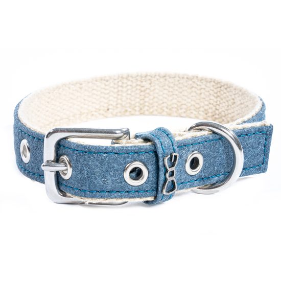 FUNKY DOG Modrý obojek z Piñatexu