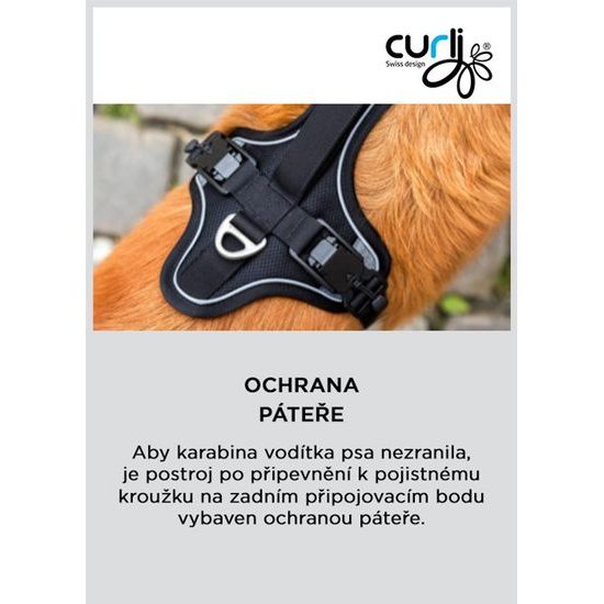 CURLI Postroj pro psy Belka Comfort Red M, 20-30 kg