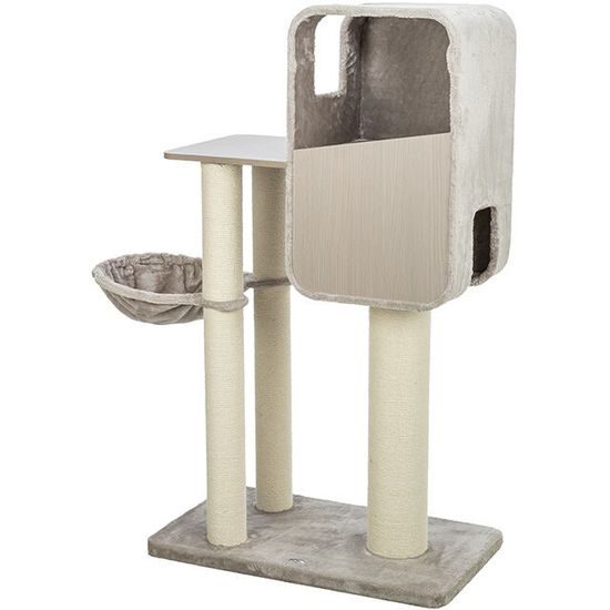 TRIXIE Škrabadlo MARINA, jeskyně, podesta, hamaka, 132 cm, šedá