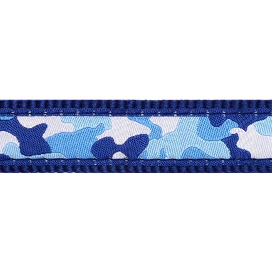 Red Dingo Obojek 12 mm x 20-32 cm Camouflage Navy