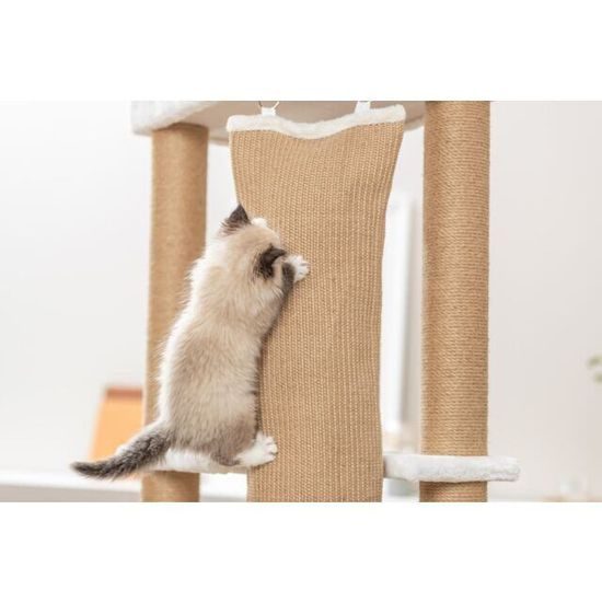 Trixie Škrabadlo ACTIVE 58x38 / 150 cm se šplhacím pytlem bílá