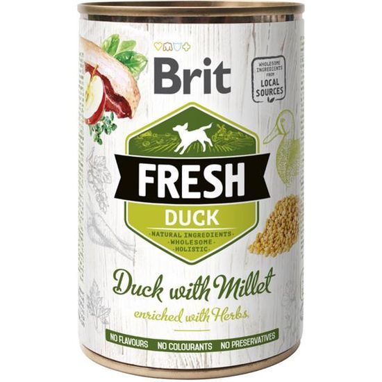 Brit Fresh konzerva Duck with Millet 400 g