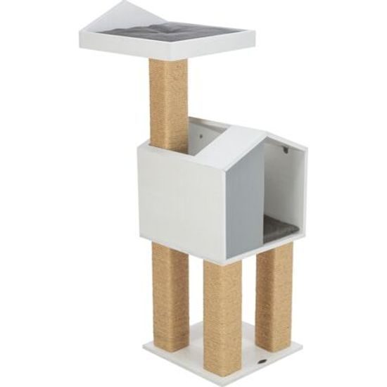 Trixie BE NORDIC škrabadlo JONTE hranaté sloupky domeček s podestou 115cm