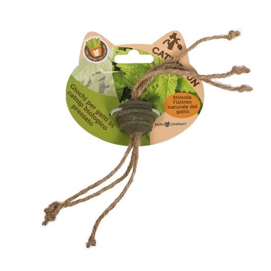 Farm Company balonek s jutou a catnipem pro kočky 25cm