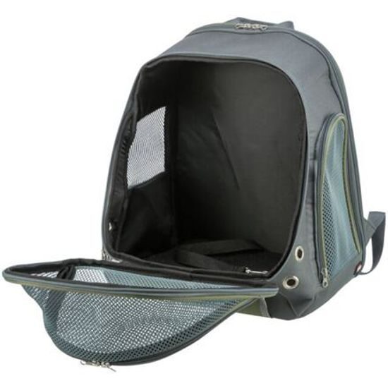 Trixie Transportní batoh LYLA 34x22x42cm do 8kg nylon šedá/modrá