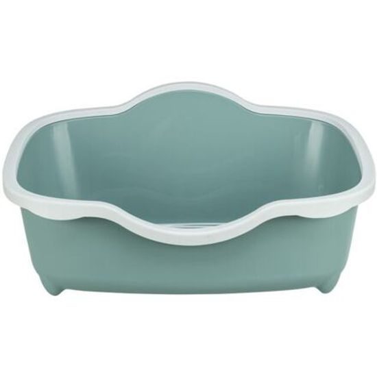 Trixie Toaleta pro kočky DAVIO s okrajem 56x26x39cm šalvějová/bílá