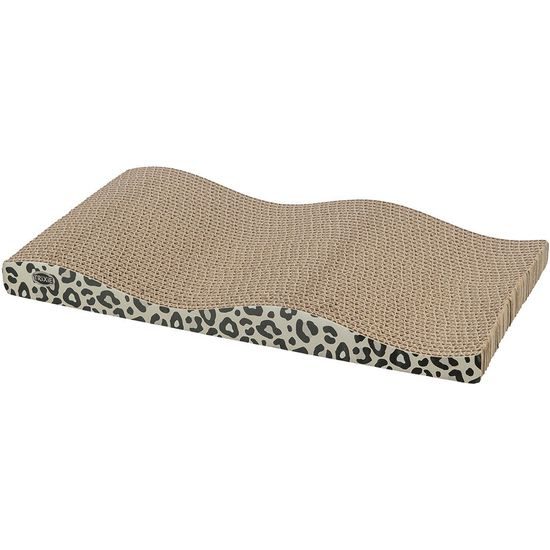 TRIXIE Škrabací karton LEO vlnovka s catnipem 44 x 6 x 25 cm 2 ks leopardí