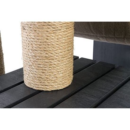 Trixie BE NORDIC škrabadlo FREIA 123cm 2xkukaň hammock antracit/písek