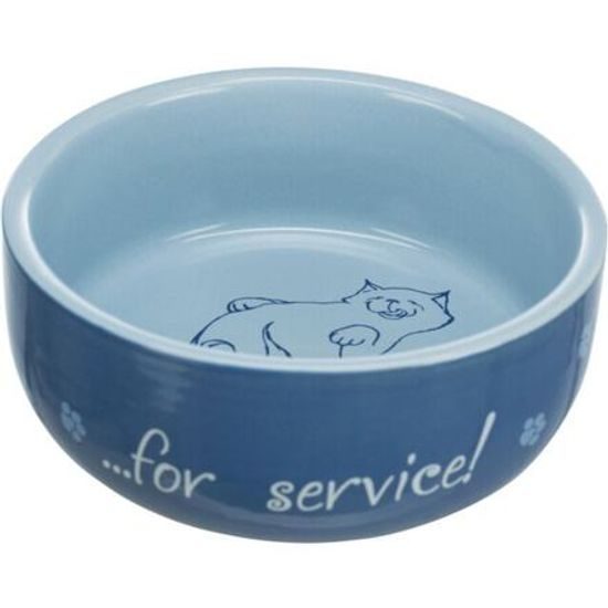 Trixie Keramická miska barevná s ležící kočkou 300ml/11cm