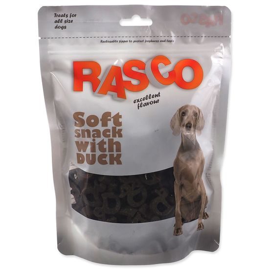 Rasco Pochoutka měkký pamlsek s kachním 3cm 400g