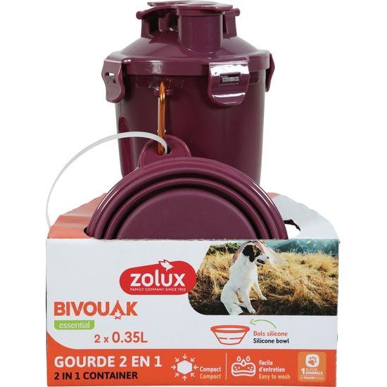 ZOLUX Lahev 2v1+ 2 misky BIVOUAK 2x350ml