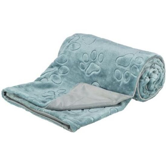 Trixie Plyšová deka BARRY dvouvrstvý samet modrá