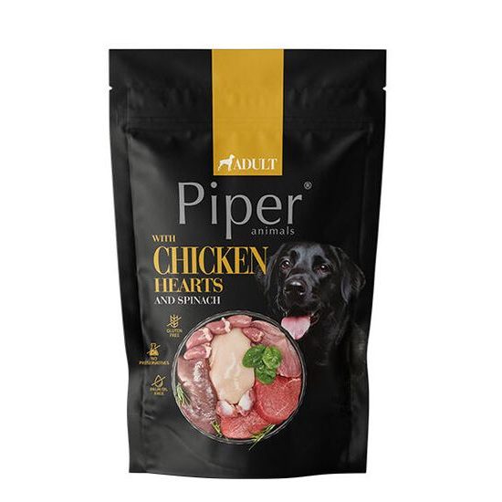 Piper NEW s kuřecími srdíčky a špenátem kapsička pro psy 500 g
