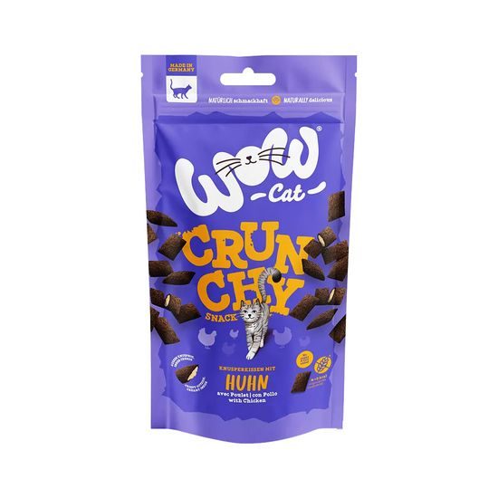 WOW Cat Plněné polštářky Crunchy s kuřecím 60g