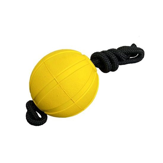 BAFPET Míček FOAM se šňůrkou žlutá