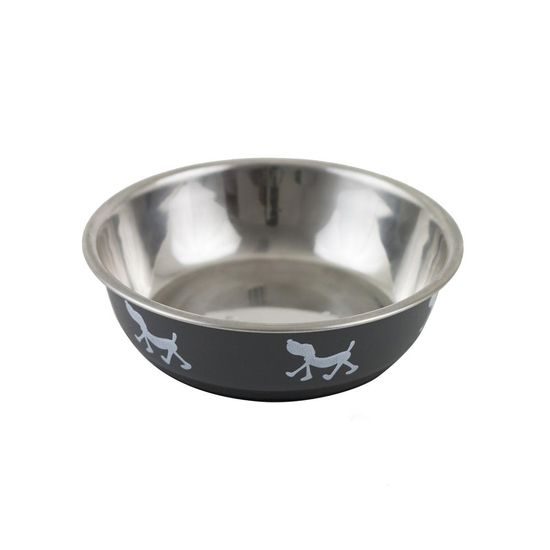 Akinu Nerez / plast miska pro psy šedá protiskluzová 450 ml