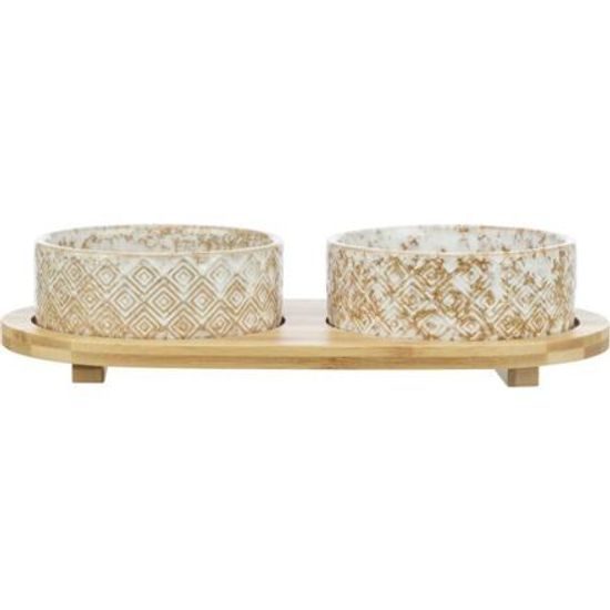 Trixie Set misek v bambusovém stojanu