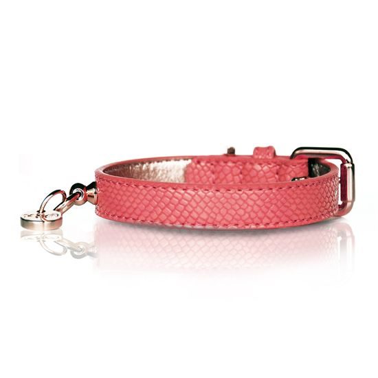 Milk&Pepper Obojek pro psa kožený růžový 2 x 45 cm