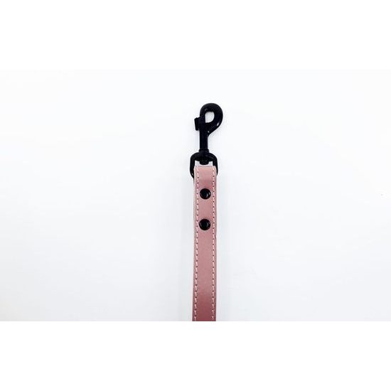 Bafpet Kožené vodítko HERRY černé kování Růžová