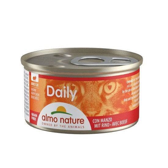 Almo Nature Daily Menu Kousky s hovězím 85g výhodné balení 24ks