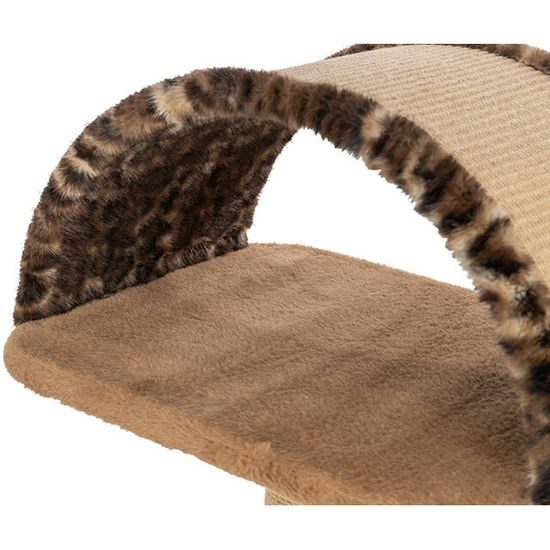 TRIXIE Škrabadlo LEO, 2 podesty, oblouk, míček, 85 cm, hnědá