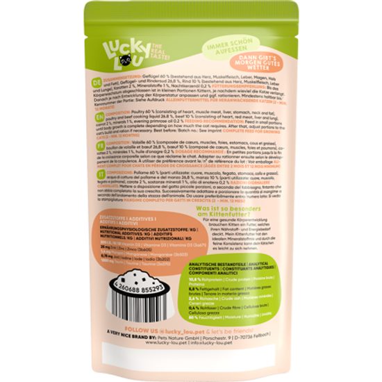 Lucky Lou Lifestage Kitten s drůbežím a hovězím masem 125 g