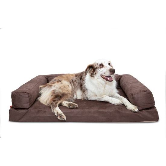 Aminela pelíšek s okrajem 80x60cm Half and Half oranžová/šedá