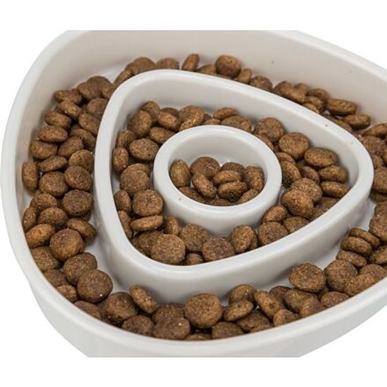 Trixie Miska k pomalému krmení triangl 0,35l/15x15cm plast