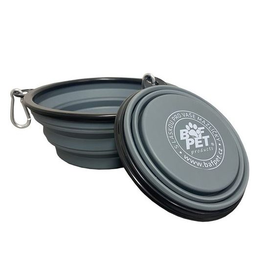 BAFPET Cestovní miska šedá