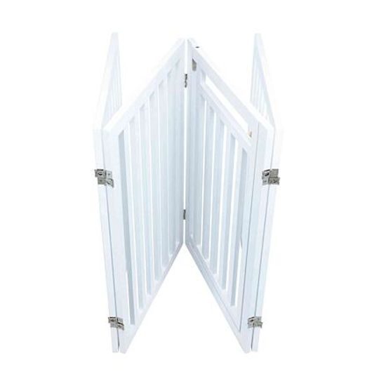 Trixie Ochranná bariéra s otvíracími dvířky 60-160x81cm bílá