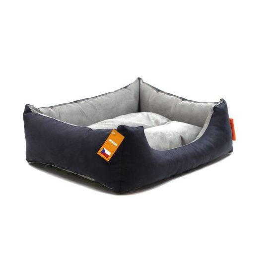 Aminela pelíšek s polštářem L černá/šedá 80x70cm