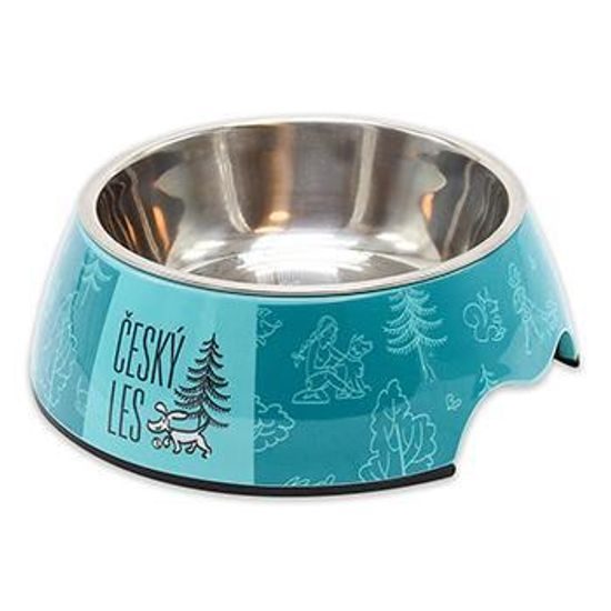 Akinu ČESKÝ LES Melaminová miska s nerez vložkou nebeská modrá L 1200 ml