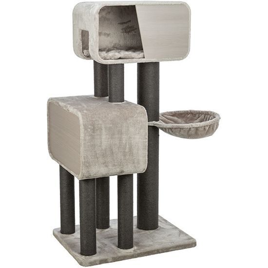 TRIXIE Škrabadlo RAFAEL XXL, 2 x jeskyně, hamaka, 156 cm, šedá